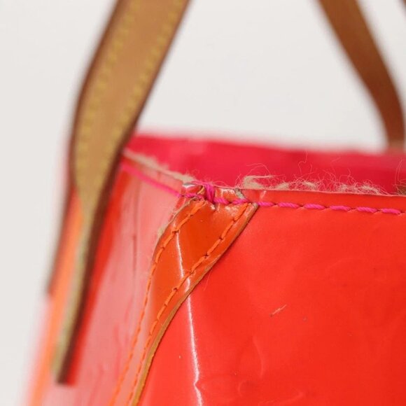 LOUIS VUITTON Monogram Vernis Fluo Reade MM Hand Bag Pink M91900 LV Auth 144619 - Picture 5 of 16